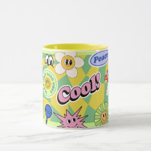 Retro Smile Mug Funny Smiley Face Cool Design