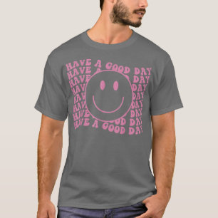 Retro Smiley Face, Pink Smiley Face  Trendy Costum T-Shirt