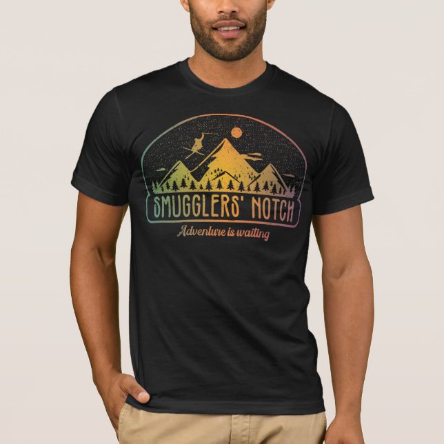 Retro Smugglers' Notch Ski Adventure T-Shirt (Front)