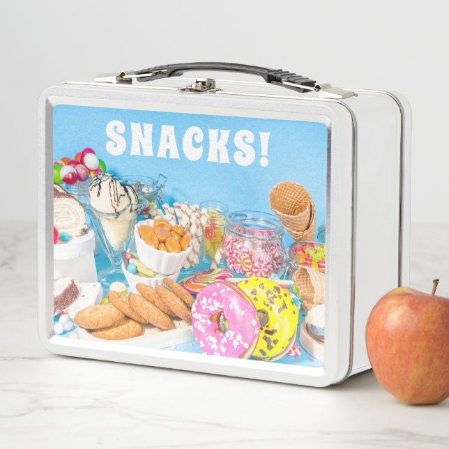 Retro Snack Food Desserts Metal Lunch Box (In Situ)