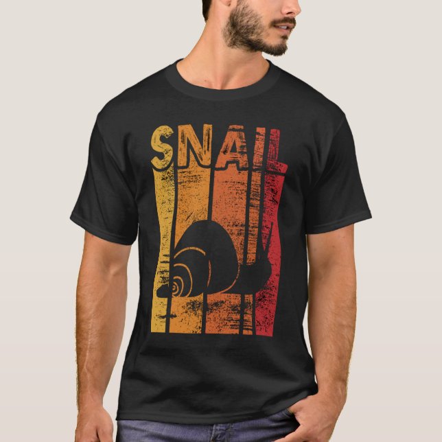 Retro Snail sunset  Snail owner T-Shirt (Front)