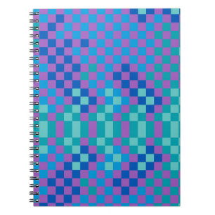 Retro Snake Chequered Chequered Pattern  Notebook