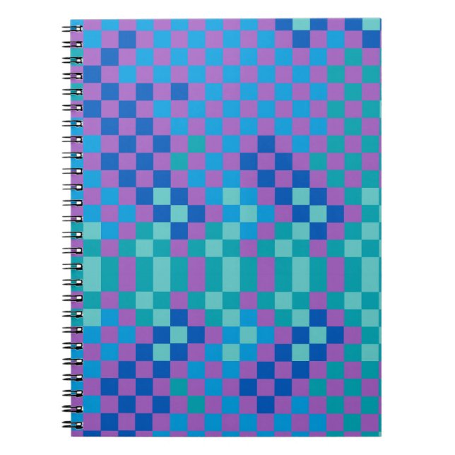Retro Snake Chequered Chequered Pattern  Notebook (Front)