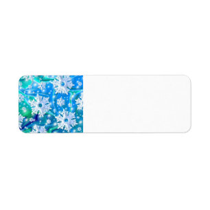Retro Snow Address Labels