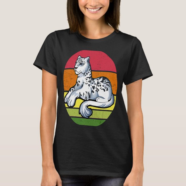 Retro Snow Leopard T-Shirt (Front)