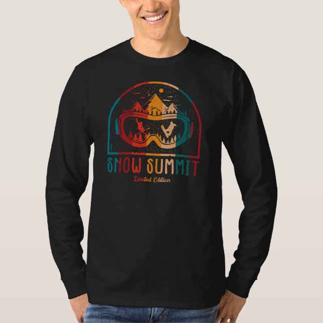 Retro Snow Summit Ski Adventure T-Shirt (Front)