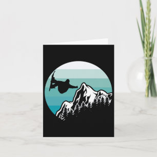 Retro Snowboard Downhill Snowboard Snowboarding Gi Card