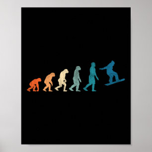 Retro Snowboarder Motive For A Snowboarder Poster