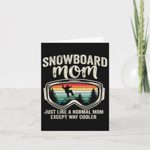 Retro Snowboarder Snowboard Mom Vintage Snowboardi Card