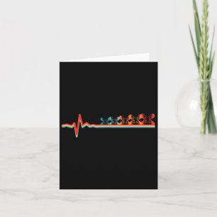 Retro Snowboarder Winter Vintage Snowboard Ekg Hea Card