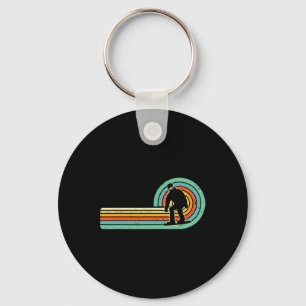 Retro Snowboarding Design Vintage Snowboarder 70s Keychain