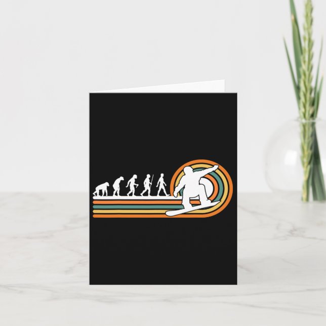 Retro Snowboarding Evolution - Snowboard Boots Spo Card (Front)