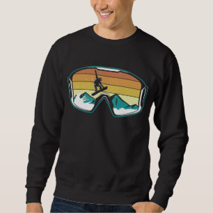 Retro Snowboarding Freestyle Jump Snow Mountain Sweatshirt