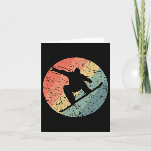 Retro Snowboarding Skiing Snow Winter Sport Ice Sn Card