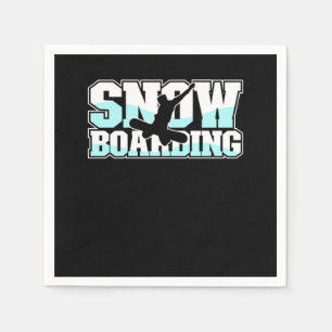 Retro Snowboarding Snowboard Vintage Snowboarder Napkin