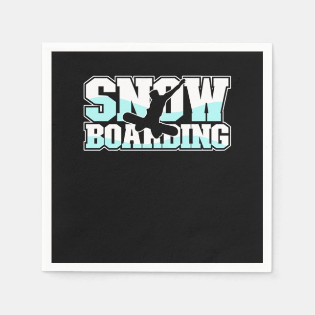 Retro Snowboarding Snowboard Vintage Snowboarder Napkin (Front)