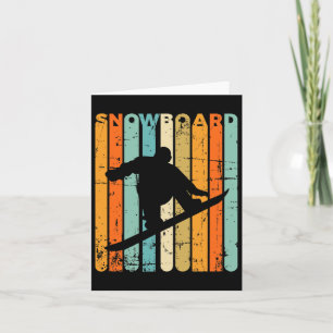 Retro Snowboarding Vintage Snowboarder Gift Quote  Card