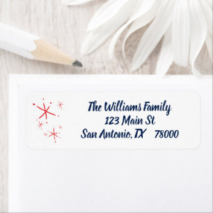 Retro Snowflake Christmas Address