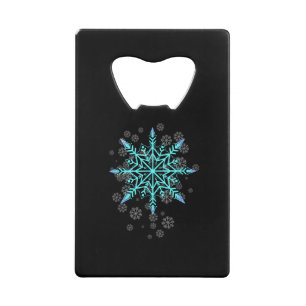Retro Snowflake for Women Credit Card Bottle Opener