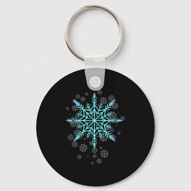 Retro Snowflake For Women  Keychain (Front)