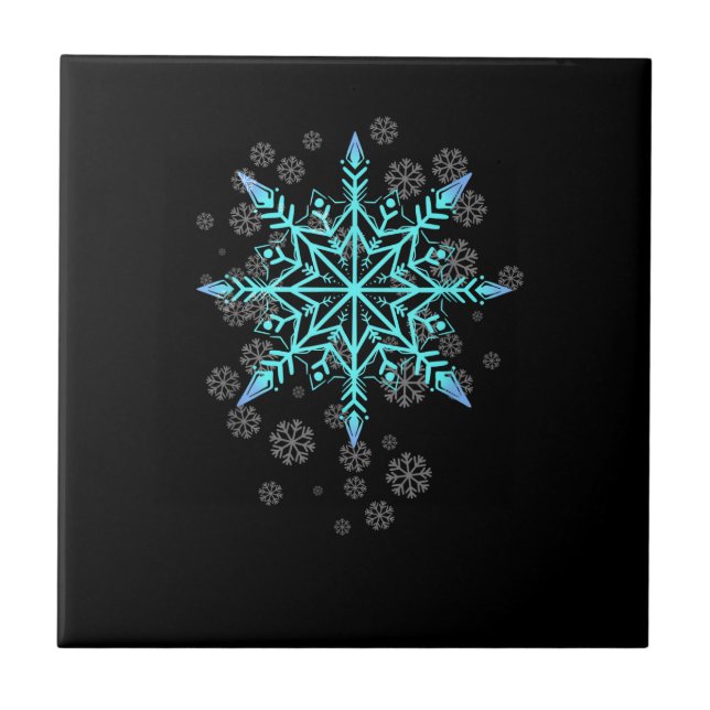Retro Snowflake for Women Tile (Front)