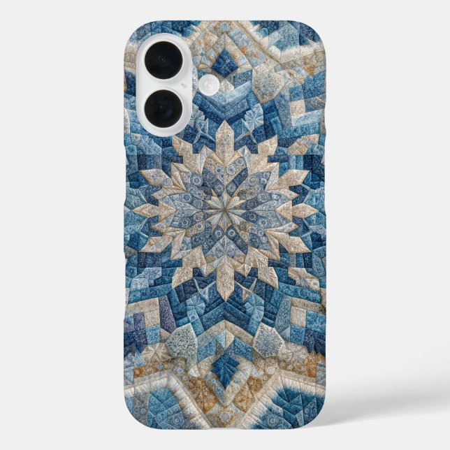 Retro Snowflake Kaleidoscope Quilt  Case-Mate iPhone Case (Back)