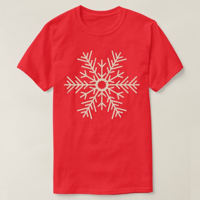 Retro Snowflake Winter  T-Shirt (Design Front)