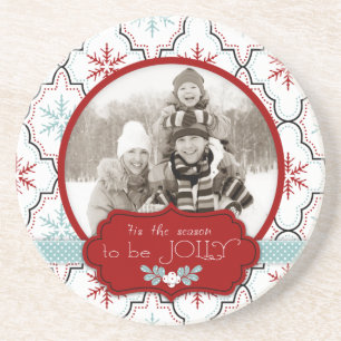 Retro Snowflakes Coaster