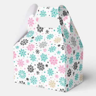 Retro Snowflakes Favor Box