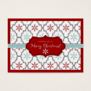 Retro Snowflakes Gift Tag 2
