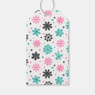 Retro Snowflakes Gift Tags
