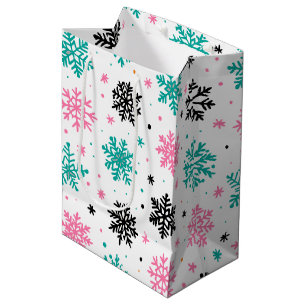 Retro Snowflakes Medium Gift Bag