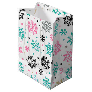 Retro Snowflakes Medium Gift Bag