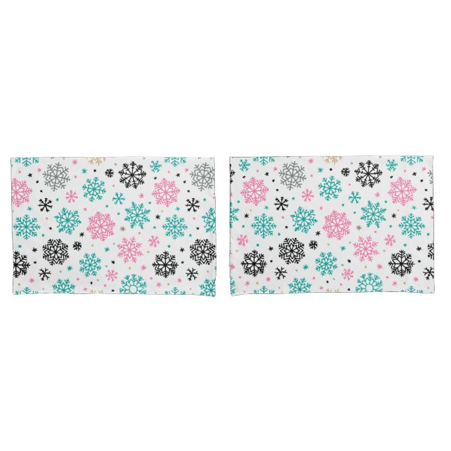 Retro Snowflakes Pillowcase (Front-Set)