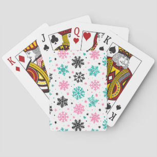 Retro Snowflakes Playing Cards