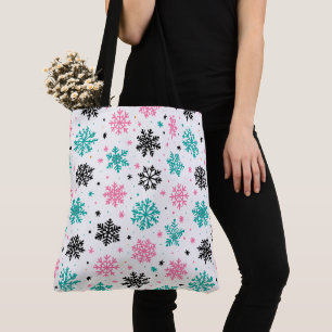 Retro Snowflakes Tote Bag