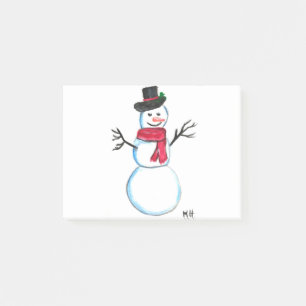 Retro Snowman Cute White Christmas Snowmen  Post-it Notes