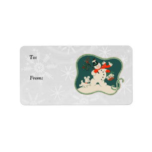 Retro Snowman Gift Tags