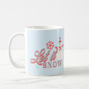 Retro Snowman Let it Snow Christmas  Coffee Mug
