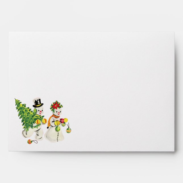 Retro Snowmen Envelope (Front)