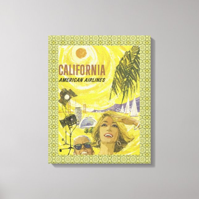 Retro So Cal Air Travel  Canvas Print (Front)