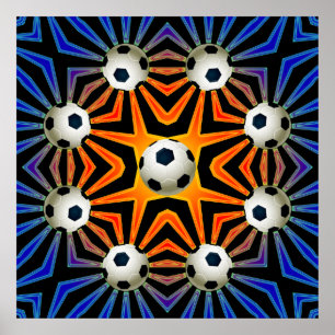 RETRO SOCCER BALL POSTER