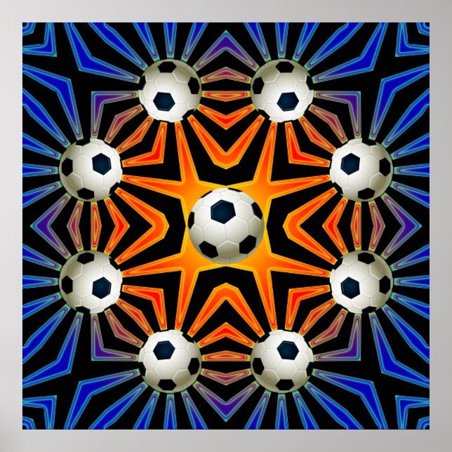 RETRO SOCCER BALL POSTER (Front)