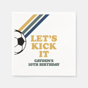 Retro Soccer Birthday Napkins