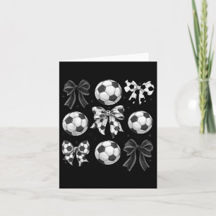Retro Soccer Bow,game Day,coquette Soccer Mom,mama Card