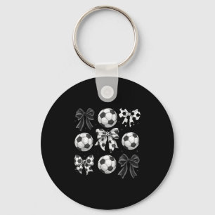 Retro Soccer Bow,game Day,coquette Soccer Mom,mama Keychain