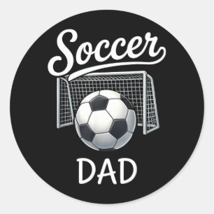Retro Soccer Dad Matching Family Sport Game Day Classic Round Sticker