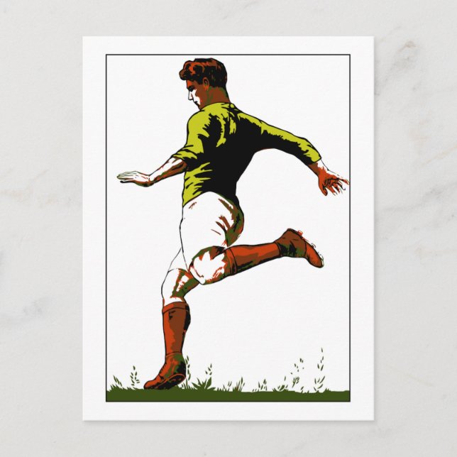 Retro soccer football vector art design postcard (Front)