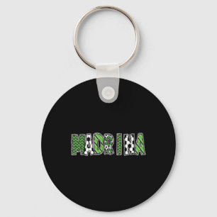 Retro Soccer Godmom Madrina Birthday Party Keychain