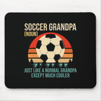 Retro Soccer Grandpa Definition Shirt Soccer Playe Mouse Pad